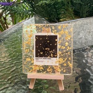 Taylor Swift Exile with Gold Flakes Resin Display Art & Mini Easel